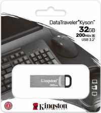 Флэш-память 32Gb Kingston DataTraveler Kyson DTKN  (USB 3.2  до 200 Мбайт/сек)