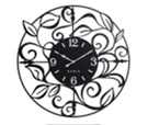 Часы настенные "Рубин" Нежность (металл, d=50 см, открытая стрелка, черный) 5023-001