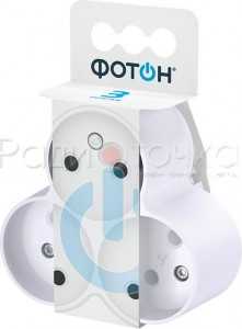 Тройник ФОТОН 6-3 (6А, 3 роз. белый, треугольный)