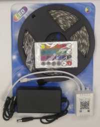 Комплект Блок пит +Контроллер +Лента св/д SMD5050, RGB 5,0м, Bluetooth IP65 (гермет)