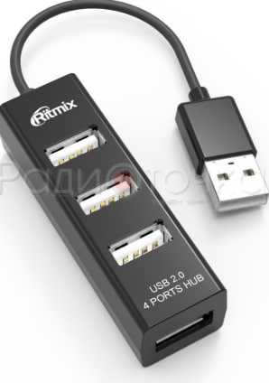 Концентратор USB 2.0 RITMIX CR-2402 black