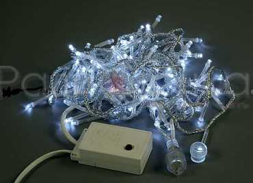 Гирлянда LED серебро 100 ламп 5-8м