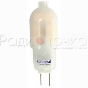 Лампа General G4 12V 3W(150lm) 4500 38x12