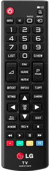 Пульт ДУ LG AKB74475403 (AKB73715603, AKB73715605, AKB73715679) LCDTV оригинал