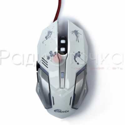 Мышь RITMIX ROM-360 White (2400 dpi, 7 кнопок, USB)