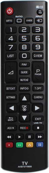 Пульт ДУ LG AKB73715680, LCDTV