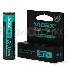 Аккумулятор VIDEX 18650 (2800mAh 3.7V Li-ION с защитой)