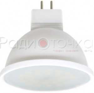 Лампа Ecola MR16 GU5.3 220V 7W 4200 48x50 матовое стекло