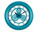 Часы настенные "Рубин" Скелетон (металл, d=40, бирюзовые) 4043-006