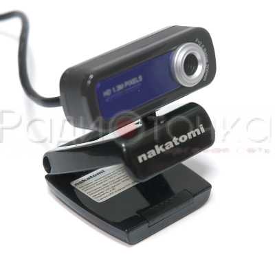 Веб-камера Nakatomi WC-E1300 HDBlack-blue, 1.3M, 350K, микрофон, USB2.0