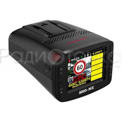 Видеорегистратор SHO-ME Combo №3 iCatch +радар+GPS (1920х1080,2.31",140°,GPS+Глонасс, база радаров)