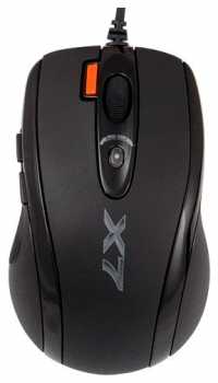 Мышь A4Tech X-710BK, черная, память 16Kb, USB, 2000dpi, игровая