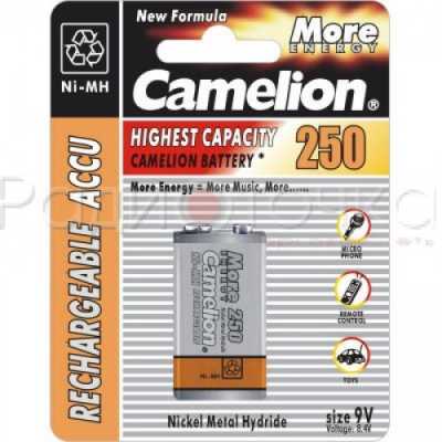 Аккумулятор Camelion 6F22 250mAh 9V Ni-MH BL1