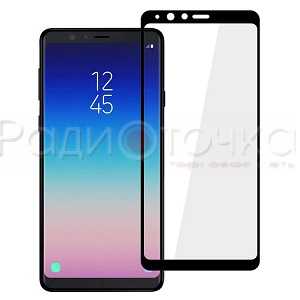 Защитное стекло для Samsung Galaxy A9 Star черное 2.5D