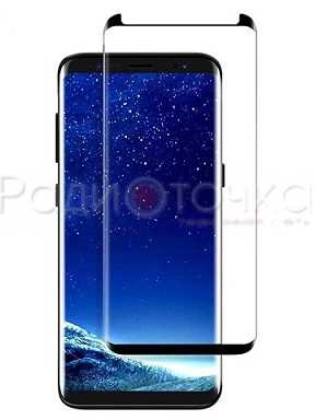 Защитное стекло для Samsung Galaxy S8+ (клей по кромке) black 3D