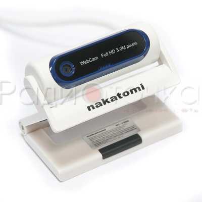 Веб-камера Nakatomi WC-V3000 Full HD White-blue, 3.0M, микрофон, USB2.0