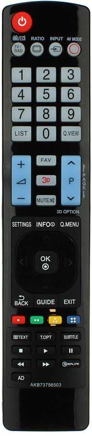 Пульт ДУ LG AKB73756503