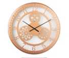 Часы настенные "Рубин" Скелетон (металл+стекло мат., d=32 см, медный) 3204-003