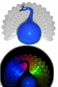 Ночник УльтраЛАЙТ CZ-3D 0.5W LED Павлин, синий, фотоэлемент