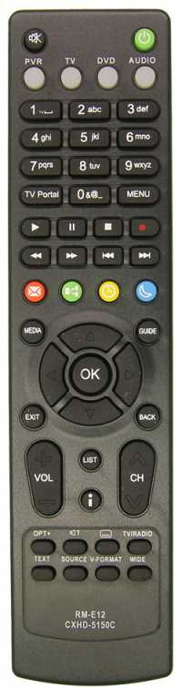 Пульт ДУ SAT OnLime RM-E12, RM-E08, ,RM-E13, RM-E14, CXHD-5150C (для HD-ресивера Дом.ru HD 7000I )