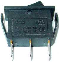 Выключатель клавишный 2 положения KCD3 (ON-OFF, 250V, 16A, 3pin, 28х10.5мм)