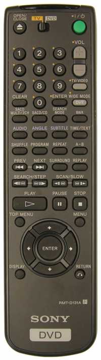 Пульт ДУ SONY RMT-D131A (DVD), оригинал