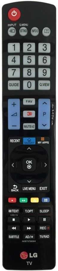 Пульт ДУ LG AKB73756564 / AKB73756565 / AKB73756593 3D, LCDTV