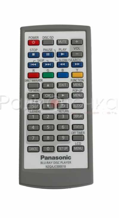 Пульт ДУ Panasonic N2QAJС000018 (для Blu-ray-плеера), оригинал