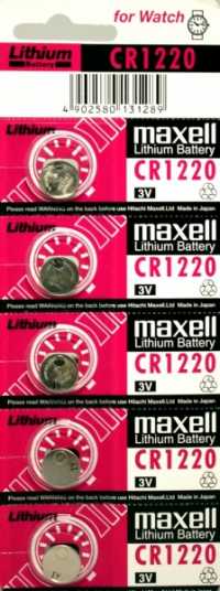 Элемент питания Maxell CR1220 BL5