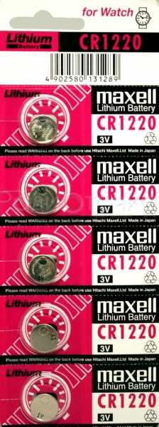 Элемент питания Maxell CR1220 BL5
